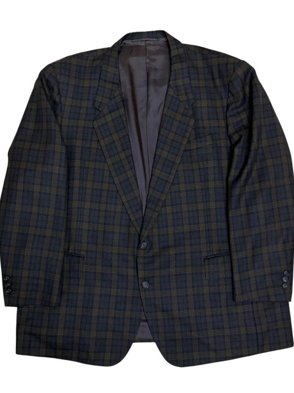 $600 VITALE BARBERIS CANONICO Blazer Luxury WOOL Plaid Business Sport Coat 50R